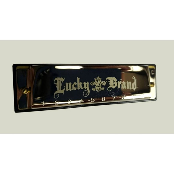 M. Hohner Harmonica LUCKY BRAND Exclusive Chrome  New In Original Case KEY of C - Picture 3 of 15